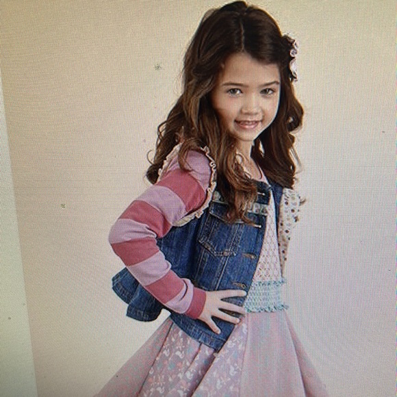 Matilda Jane Labyrinth Jean Jacket / Vest With Removable Sleeves, size 10 - Picture 2 of 7